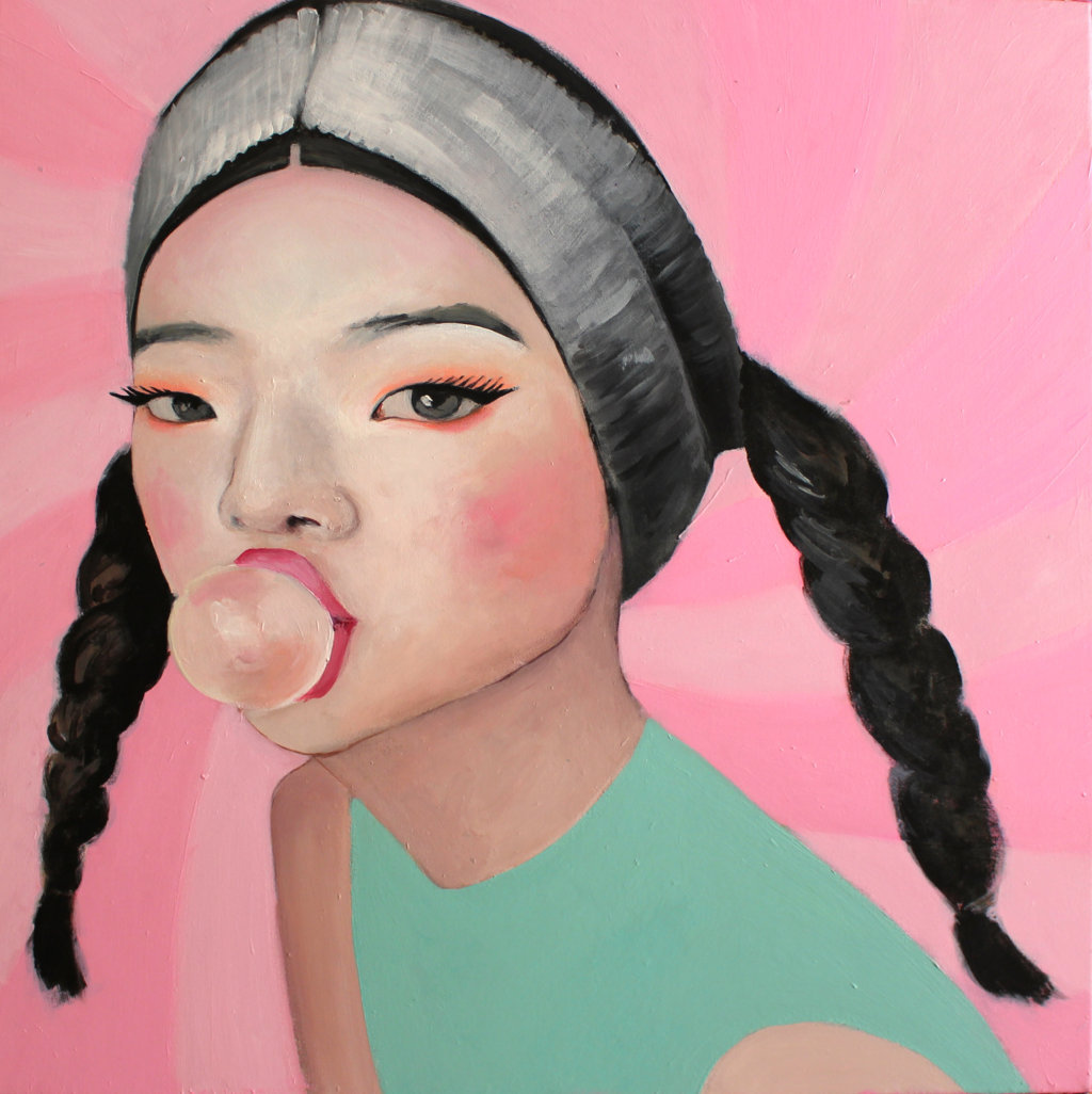 Avatar Κοριτσιού - Girl’s avatar 50x50cm ακρυλικά σε καμβά