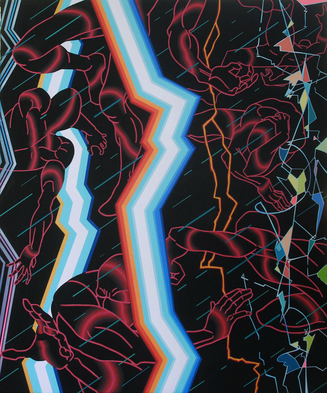 Night without stars, ακρυλικά σε καμβά, 120x100cm, 2022