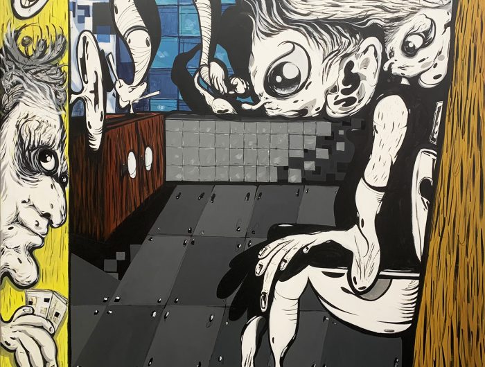 WC, μεικτή τεχνική, 200x200cm, 2022